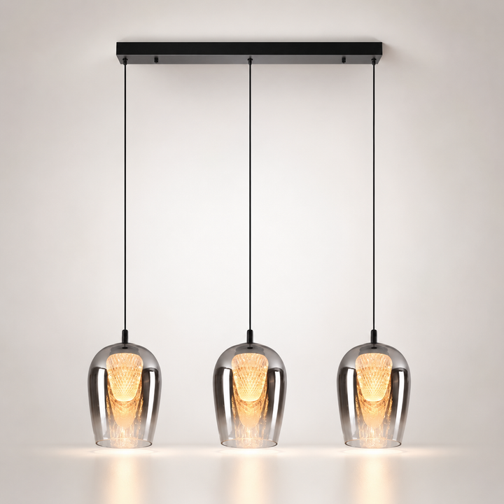 Cobar 3 light warm white kitchen island pendant bar