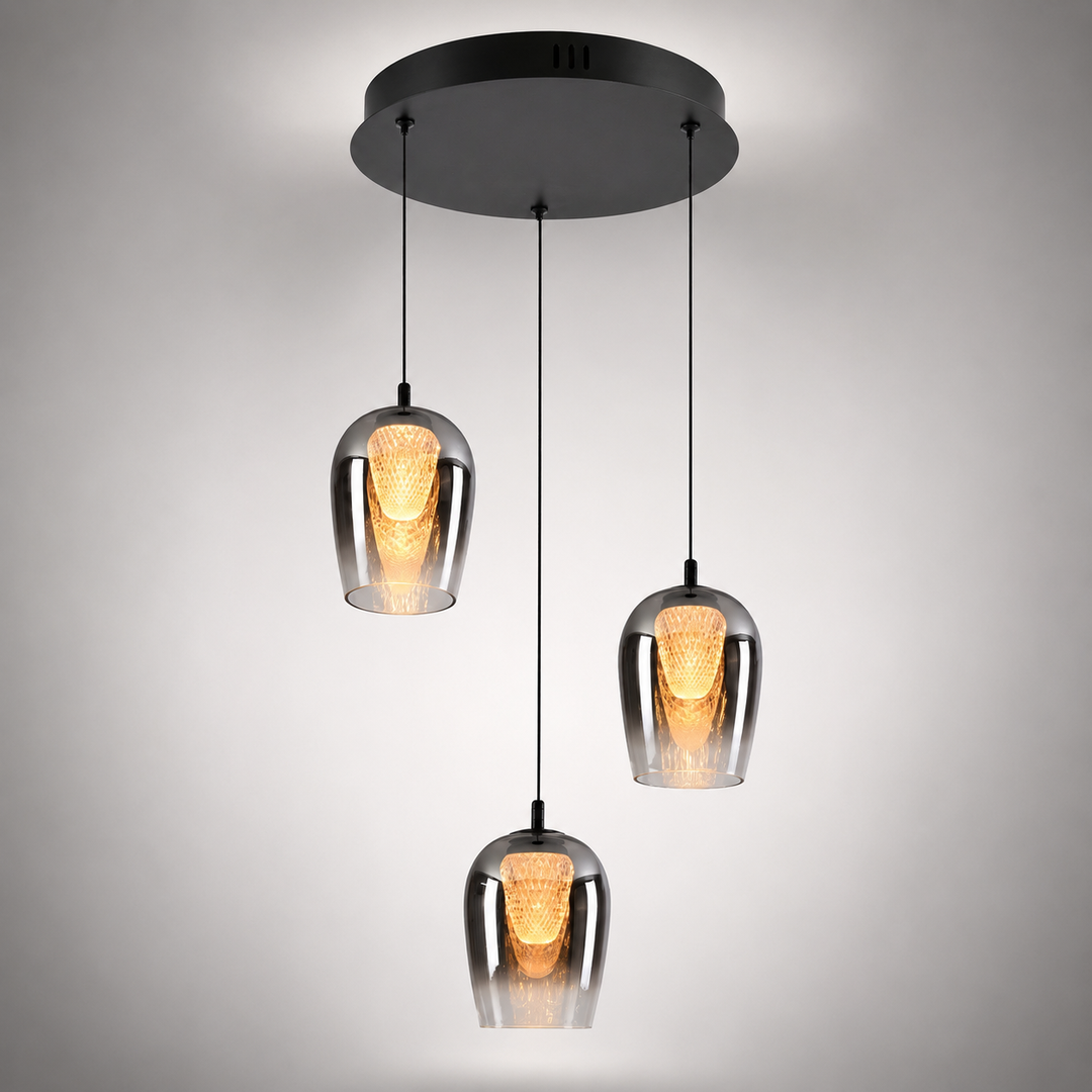 Cobar 3 light spiral pendant 2700K