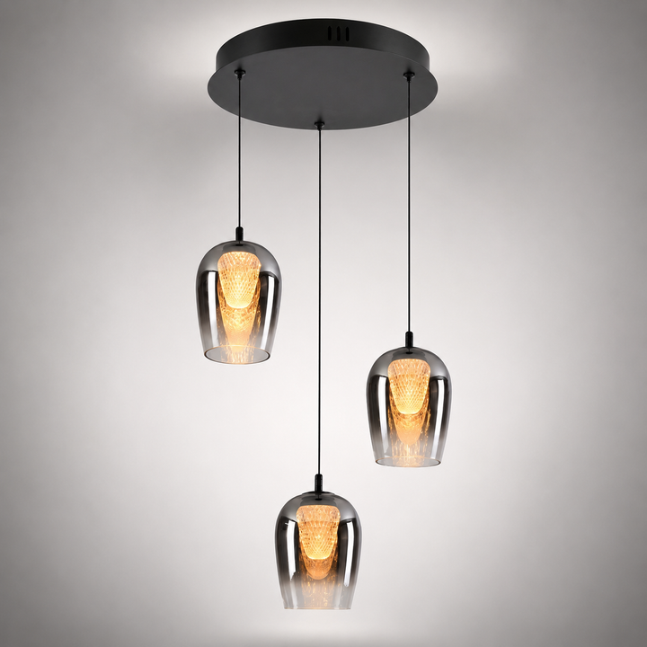 Cobar 3 light spiral pendant 2700K