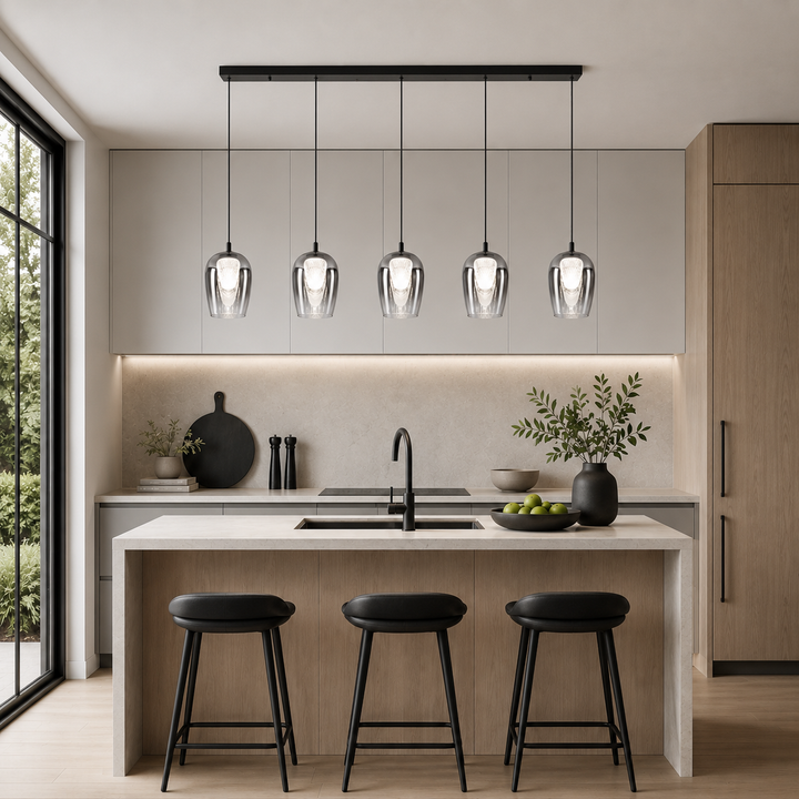 Cobar 5 light 4000K kitchen island pendant