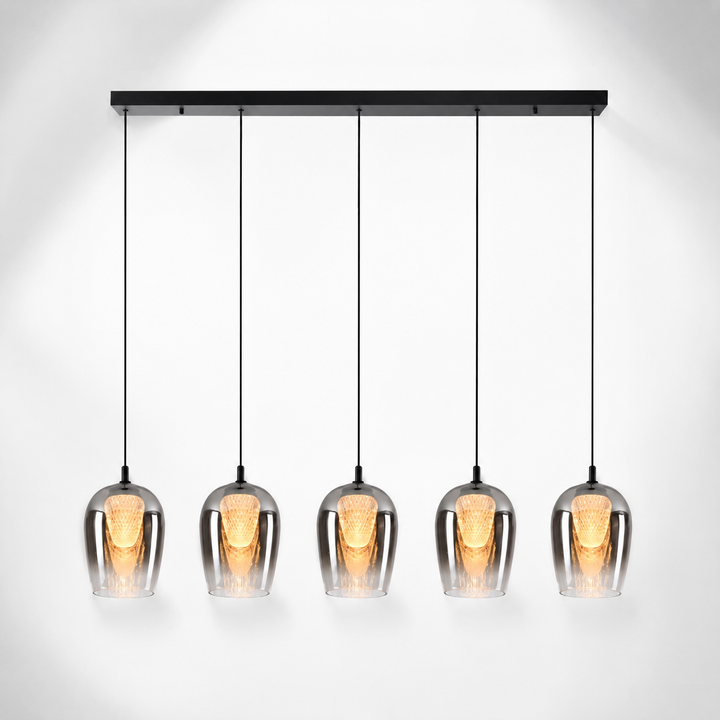 Cobar 5 light warm white bar pendant