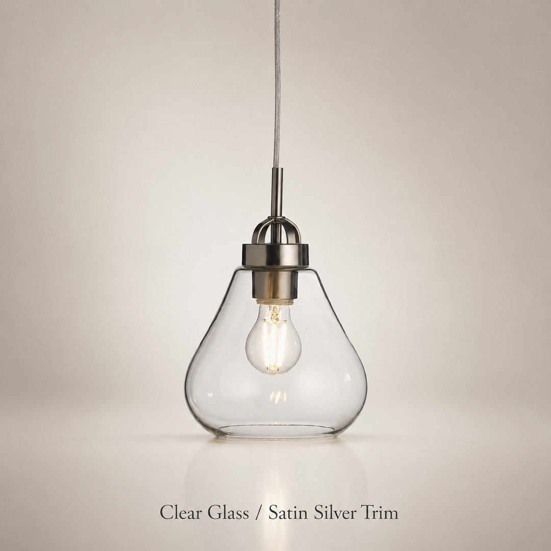 Darwen clear glass pendant light