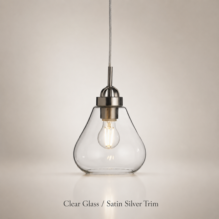 Darwen clear glass pendant light