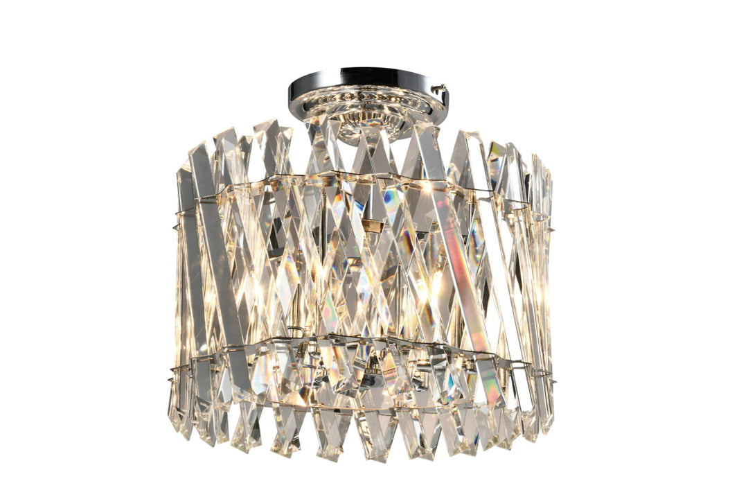 Devonport Small Chandelier – Polished Silver & Clear Crystals