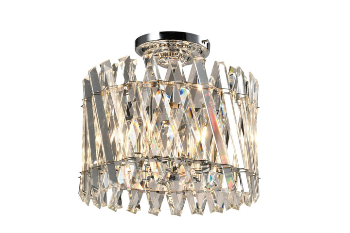 Devonport Small Chandelier – Polished Silver & Clear Crystals