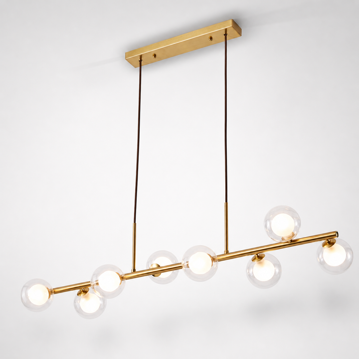 Eden gold linear pendant light hero