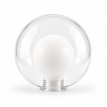 Eden Replacement Glass Shade – Clear Outer with Opal Inner Globe