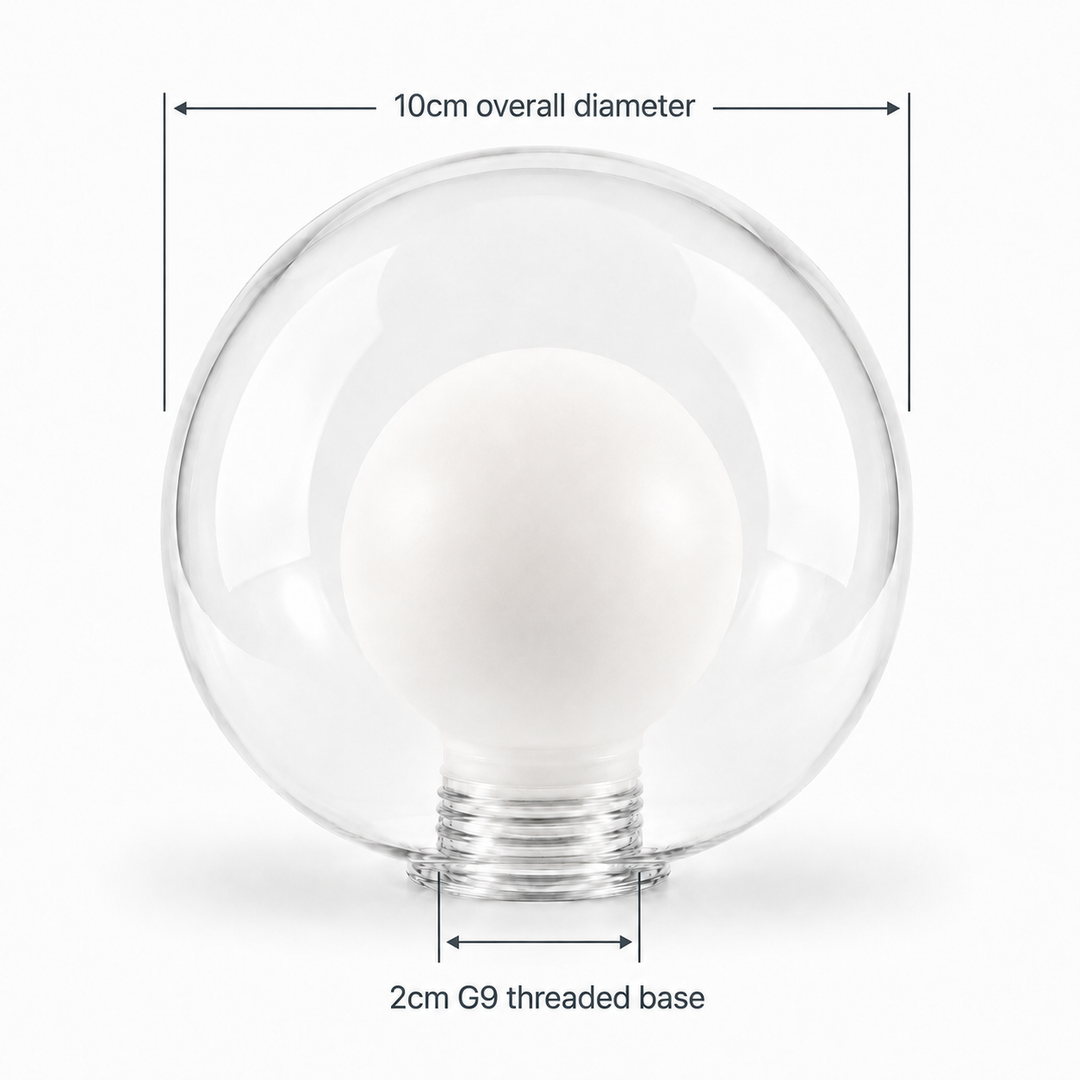 Eden shade dimensions 10cm 2cm G9