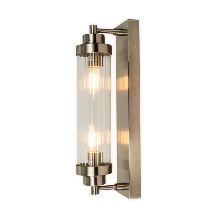 Satin silver Georgian style bathroom wall light