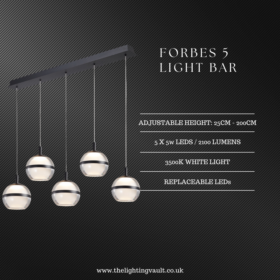 Forbes 5lt Pendant Bar - 3 COLOURS