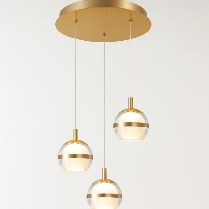 Forbes 3 light spiral silver pendant chandelier