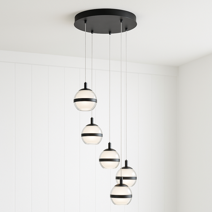 modern black spiral pendant ceiling light