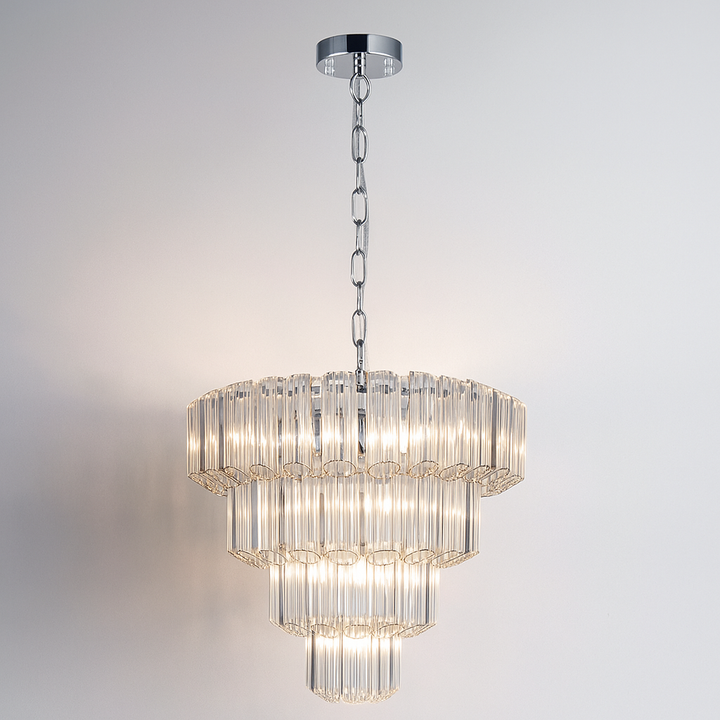 Gilbert large chandelier in silver finish