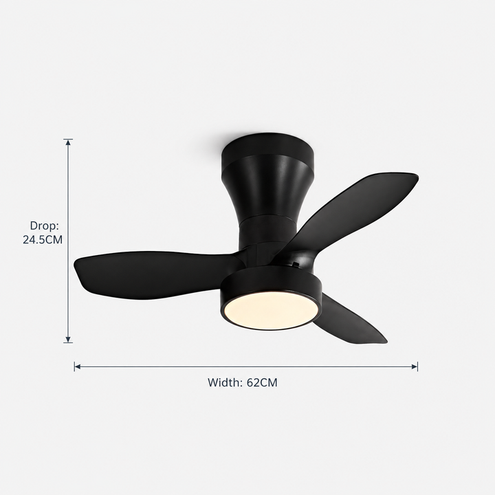 Gladstone black ceiling fan dimensions guide