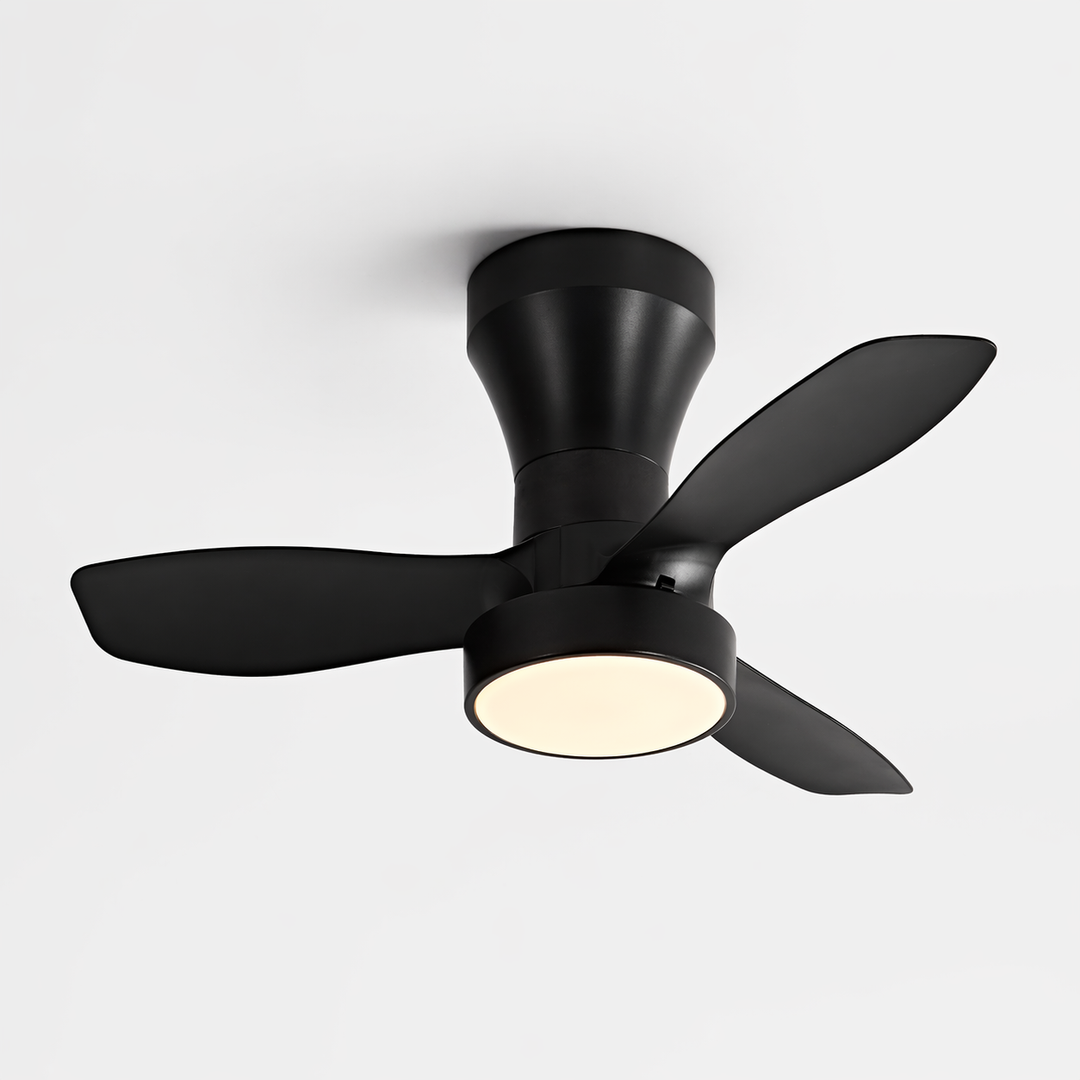 Gladstone black ceiling fan with light luxury hero