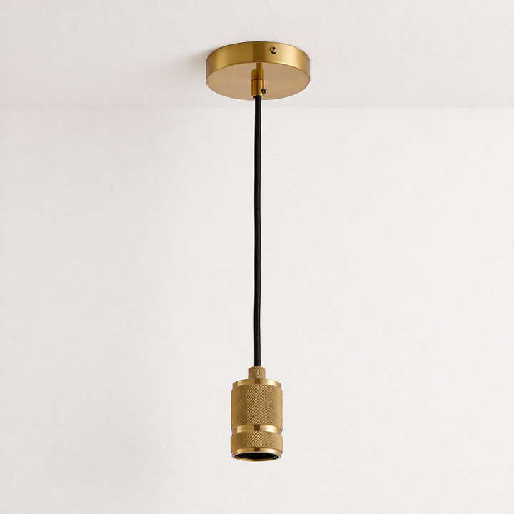 gold knurled pendant ceiling suspension modern lighting