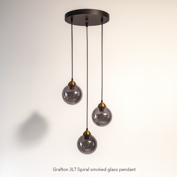Grafton 3lt Spiral Pendant