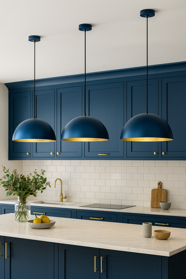 Helsinki Pendant Light with Gold Interior
