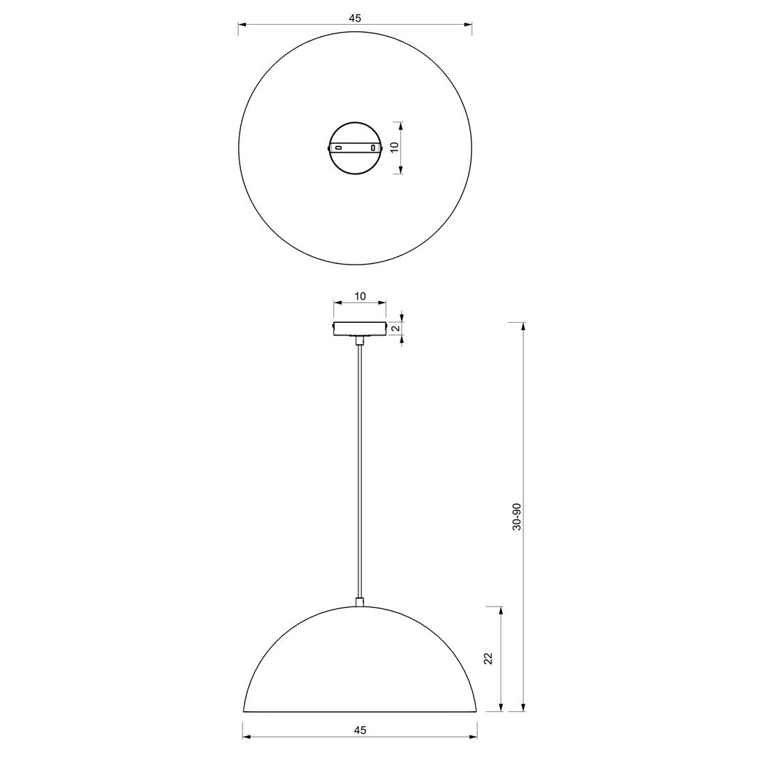 Helsinki Pendant Light with Gold Interior
