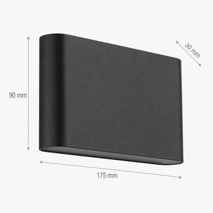 Jaca wall light dimensions diagram