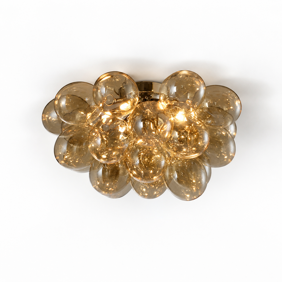 Large gold Loxton flush light