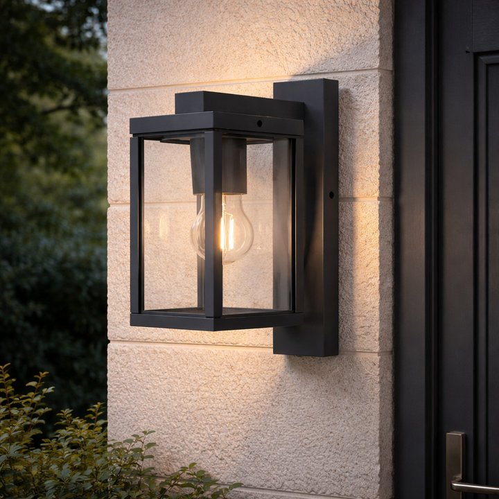 anthracite outdoor lantern wall light entrance
