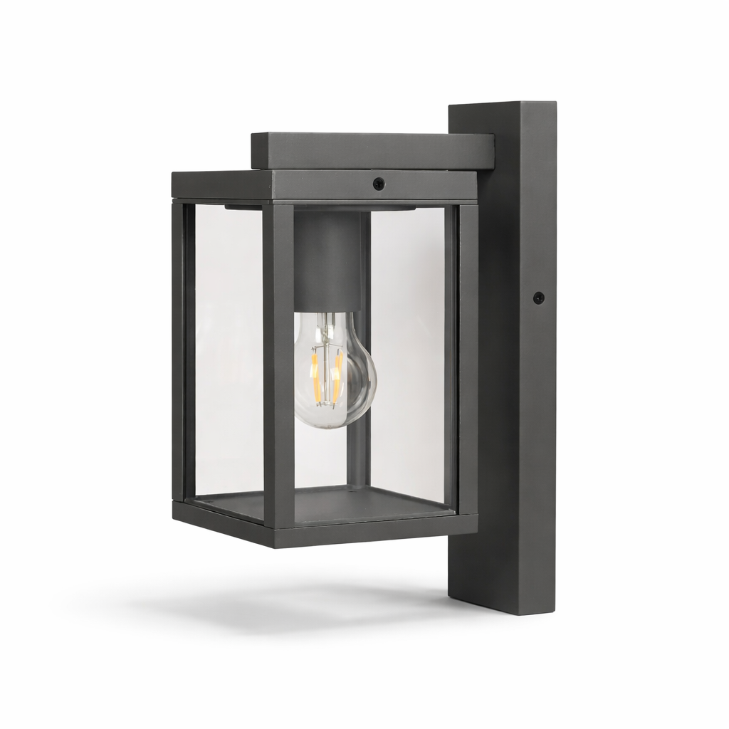 anthracite outdoor lantern wall light ip44