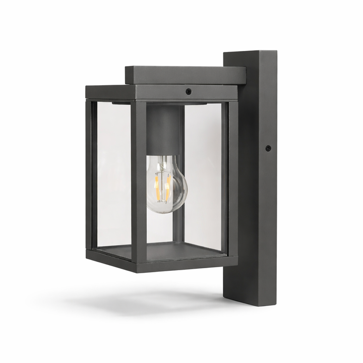 anthracite outdoor lantern wall light ip44