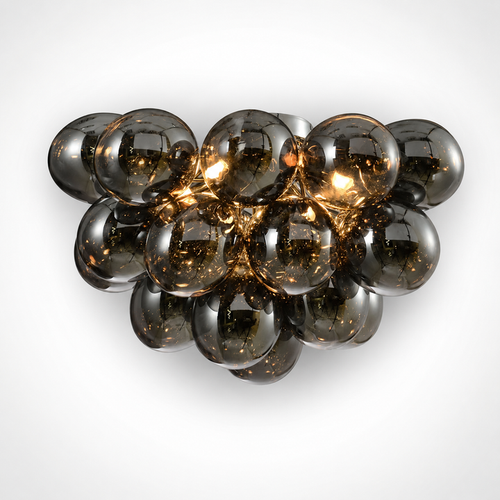 Loxton smoked glass flush ceiling light