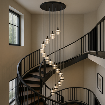 Forbes 20-Light Spiral Staircase Pendant Chandelier