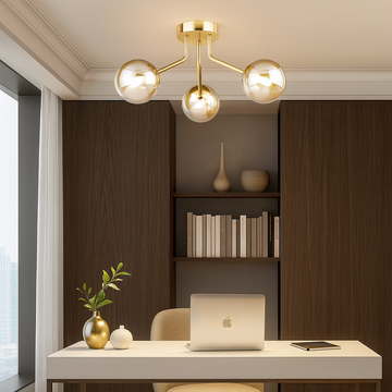 Melbourne 3 Light Semi Flush Gold - 3 OPTIONS