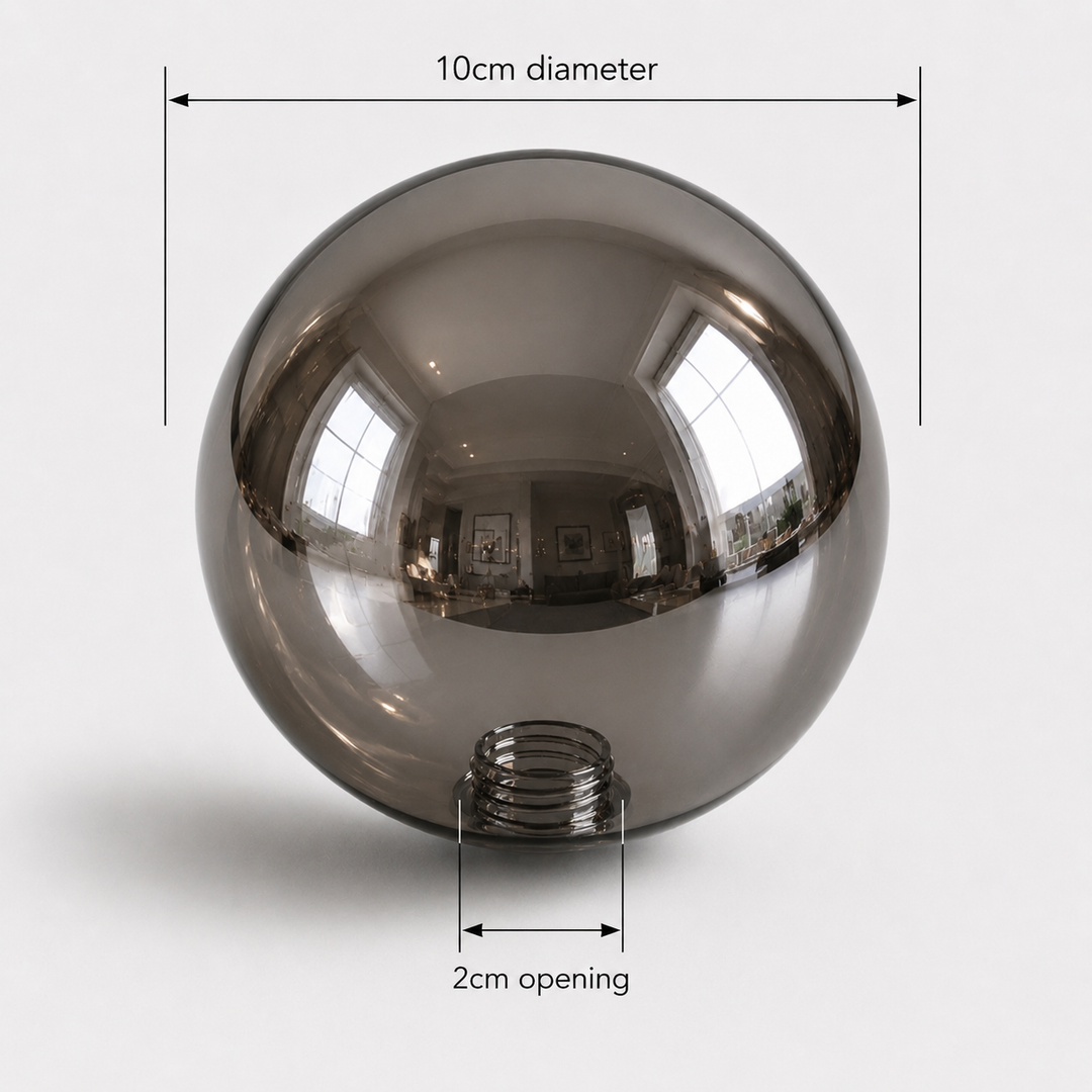 Mirror black 10cm glass shade dimensions