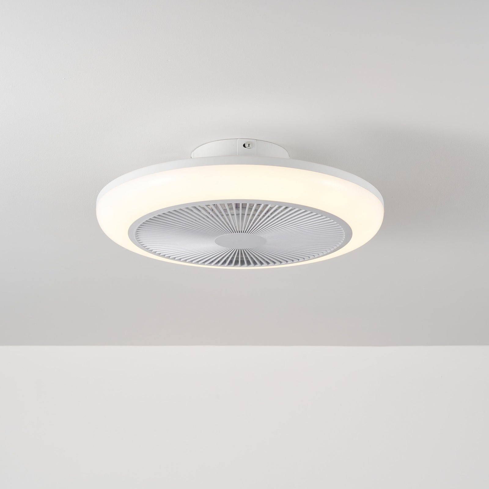 White modern LED ceiling fan