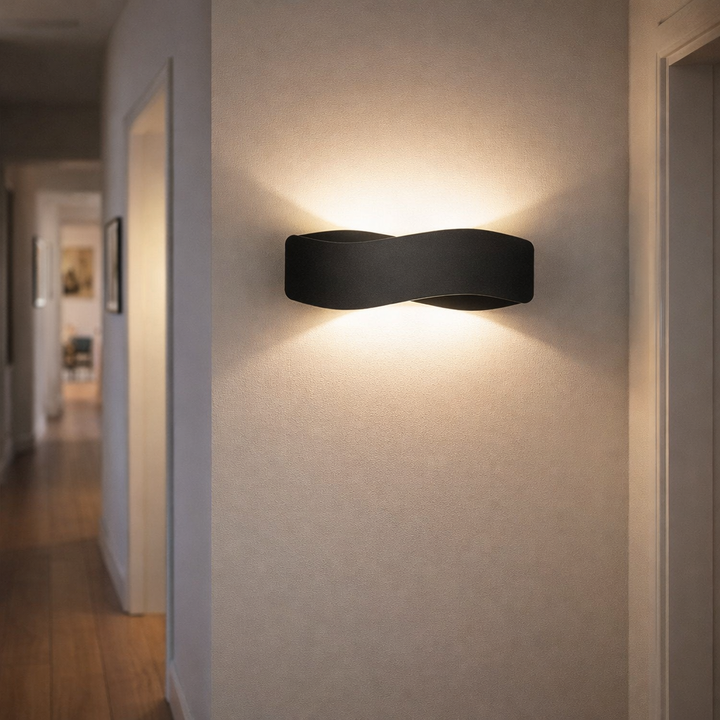 Montreal black wall light hallway up down lighting