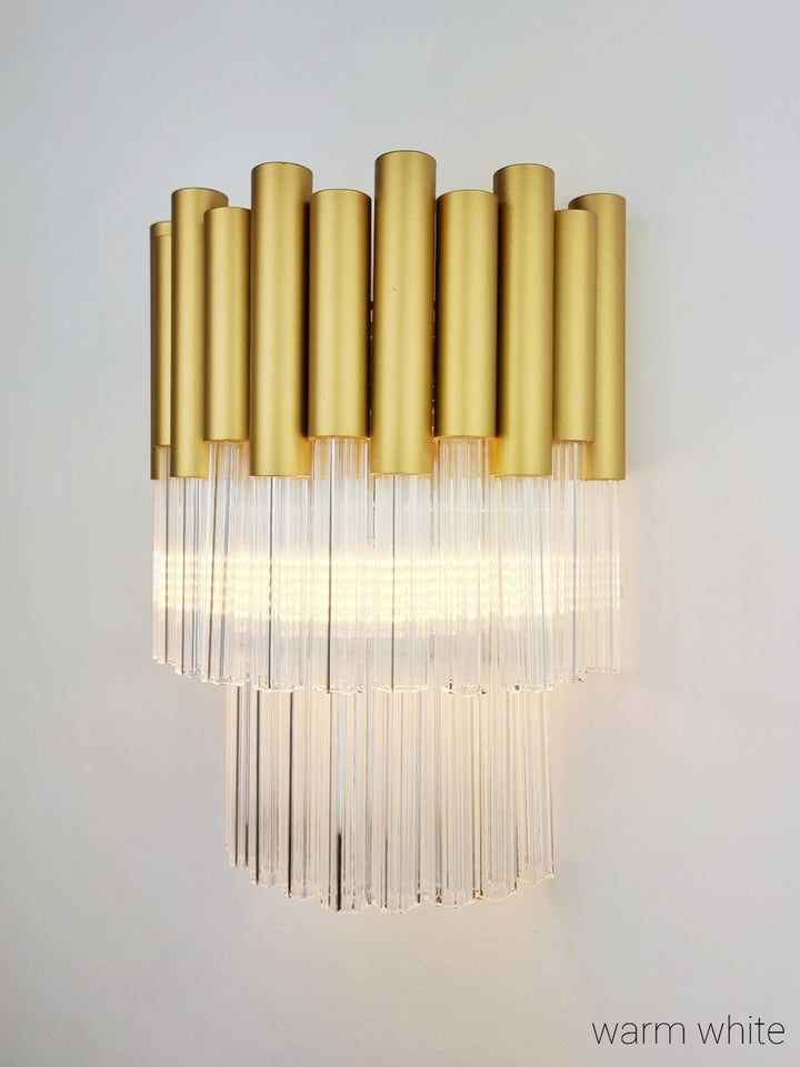 Murcia Wall Light – Gold & Ribbed Glass