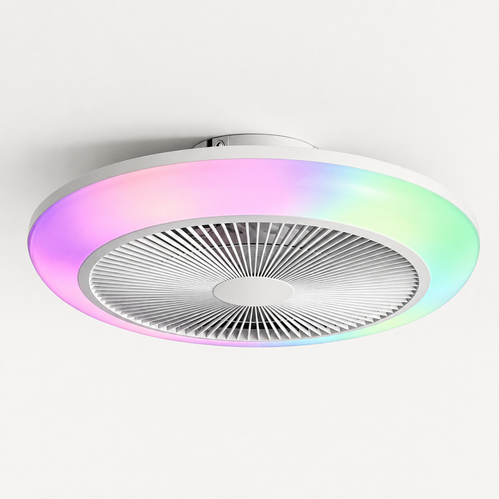 Newell RGB colour-changing ceiling fan with tunable white LED light