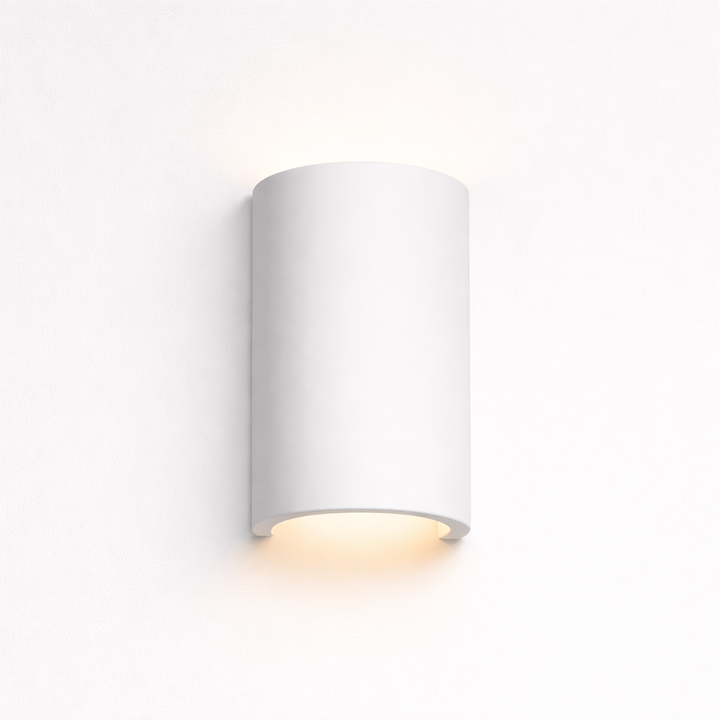Parkes white ceramic wall light G9 up down