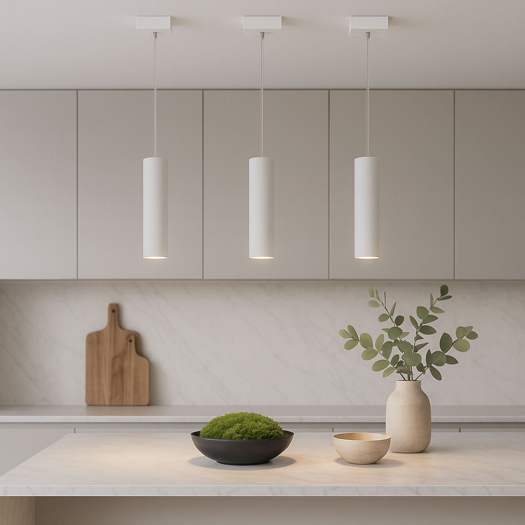 Pictou pendant light in white