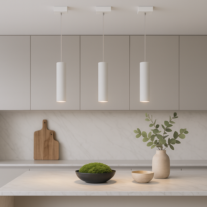 Pictou pendant light in white