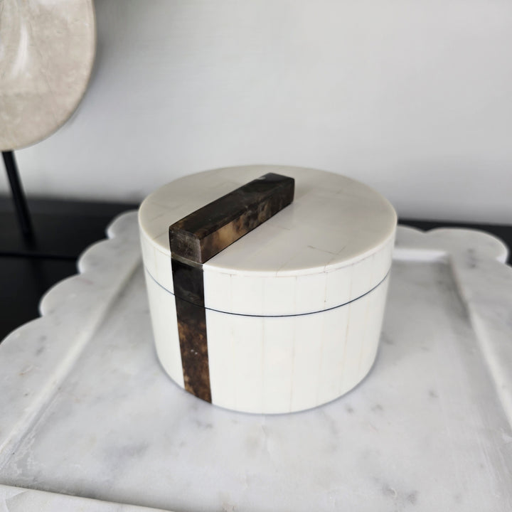 Round Cream Trinket Box - 2 SIZES