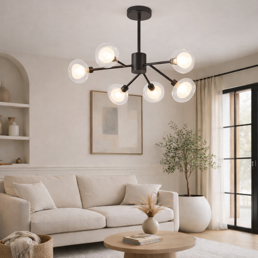 Eden 6-Light Semi-Flush Ceiling Light