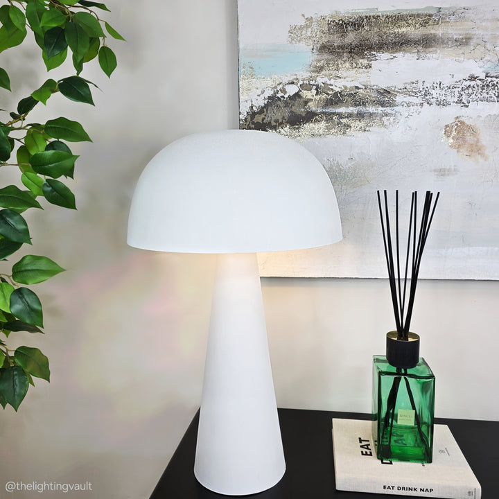 White Dome Table Lamp