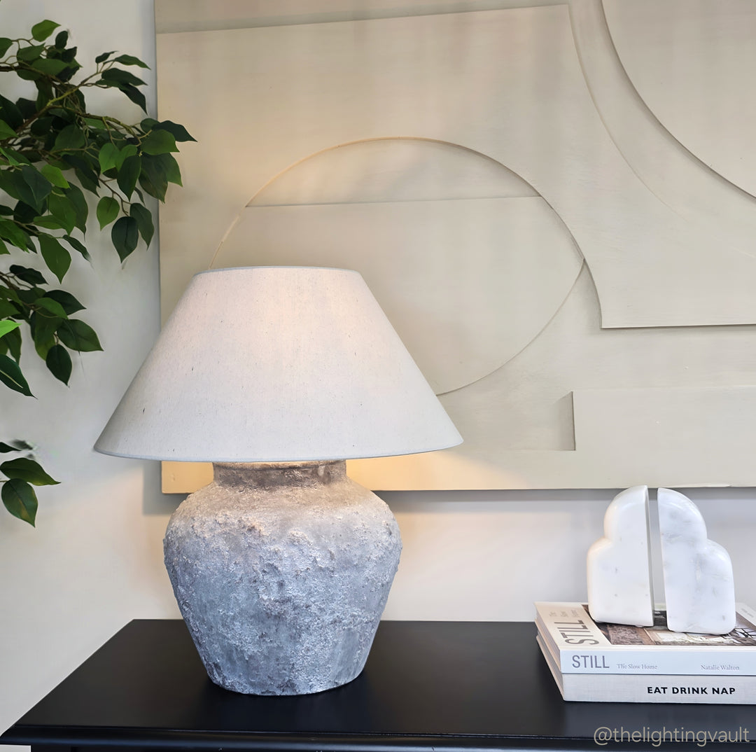 Dawson Grey Stone Table Lamp