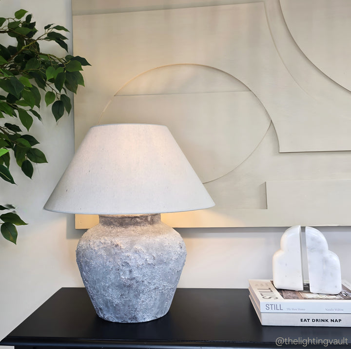 Dawson Grey Stone Table Lamp