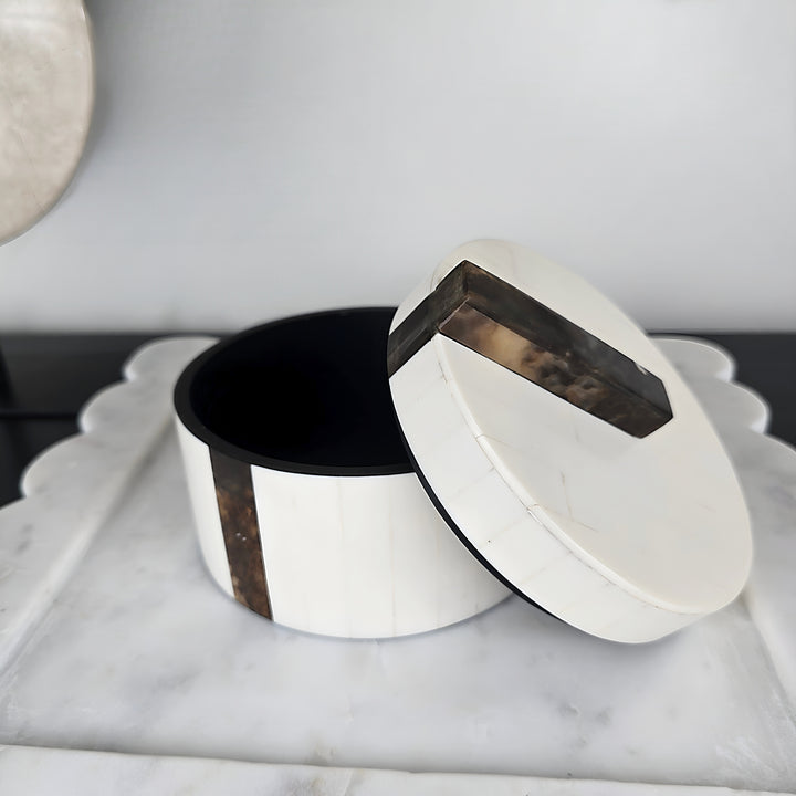 Round Cream Trinket Box - 2 SIZES