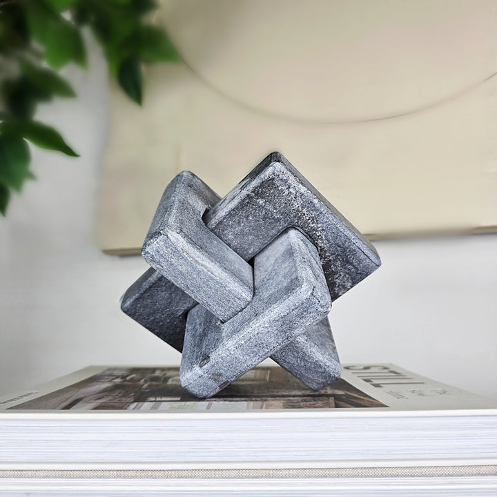 Grey Marble Knot Sculpture