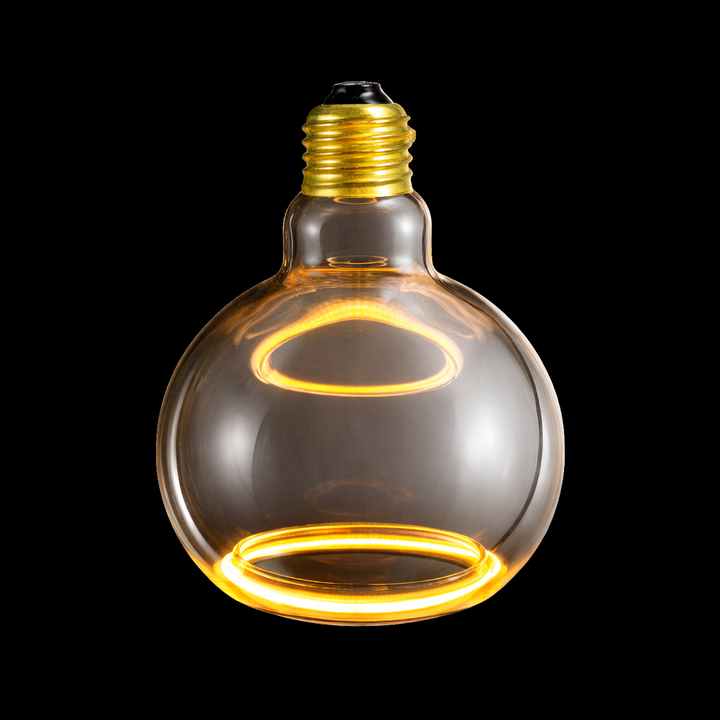 Roma 125mm smoked LED bulb black background
