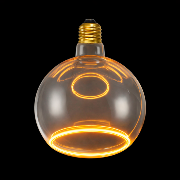 Roma 200mm clear LED bulb 2200k black background