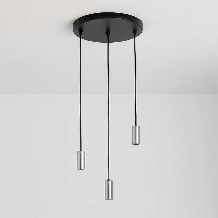 Roma 3 light pendant polished silver holders