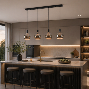 Roma 4 Light Pendant – Kitchen Island Linear Bar Light